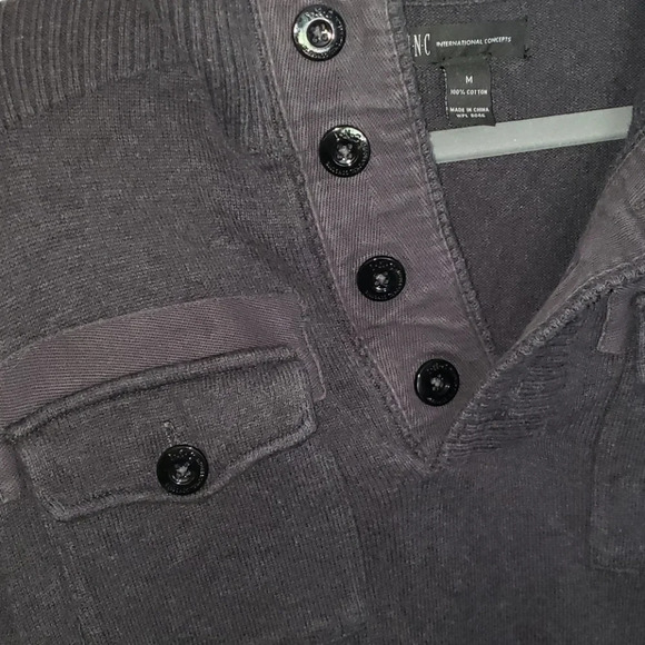 INC International Charcoal Grey Sweater - Picture 9 of 14